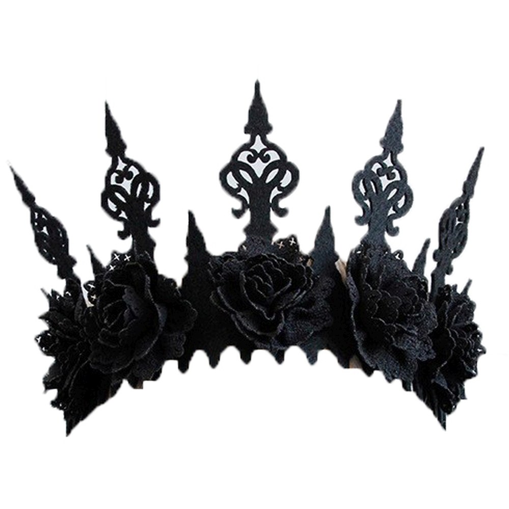 Zac's Alter Ego - Black Rose Crown Coiffe de costume - Noir